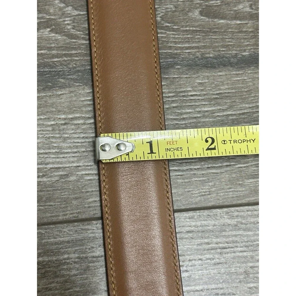Brooks Brothers Brown Leather Belt 40/100 Brass Buckle 1.25” Made in USA